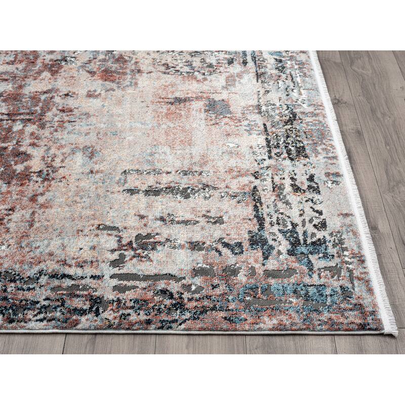 Abani Rugs Azure Contemporary Warm Rust Area Rug
