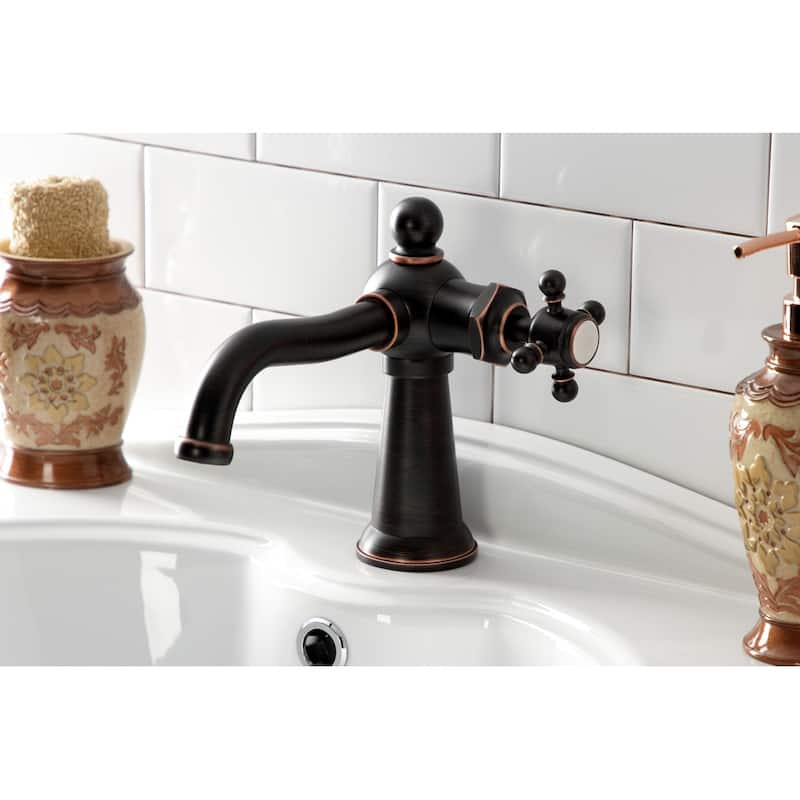 Nautical Single-Handle Bathroom Faucet with Push Pop-Up