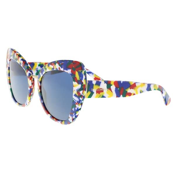 Shop Dolce Gabbana Dg4319 317672 Multicolor Cube Cat Eye Sunglasses Multi 51 22 140 Overstock 21157792