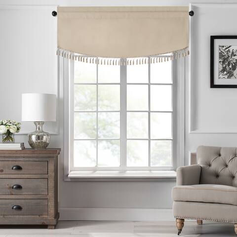 SunVeil Vanderbilt Scallop Tassel Window Valance - 50"x19"