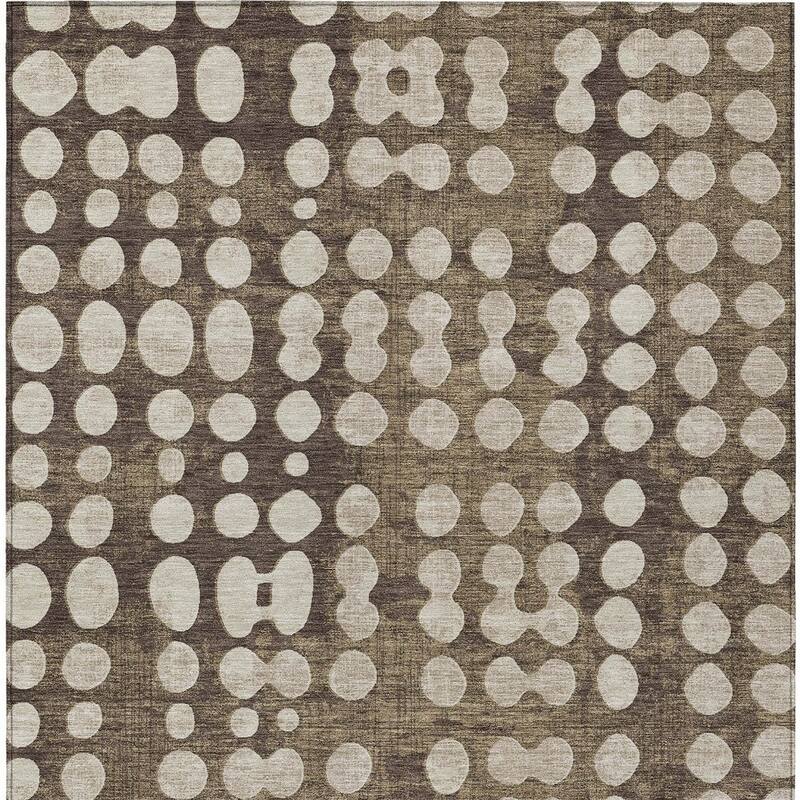 HomeRoots Abstract Transitional Rectangle Outdoor Rug