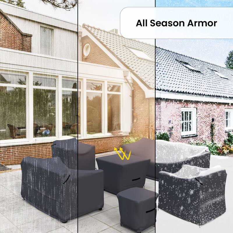 Michigan Waterproof Outdoor Patio Furniture Seating Group Cover ( Set of 6 ) - 33 x 77 x 30