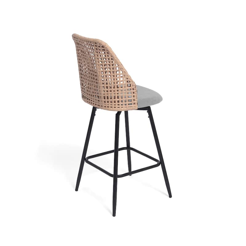28.7"H Swivel Bar Stools/ Counter Stools with Metal Legs Set of 4 - Set of 4