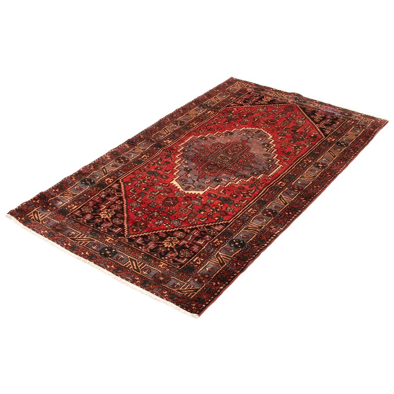 ECARPETGALLERY Hand-knotted Andelz Red Wool Rug - 4'9 x 8'5