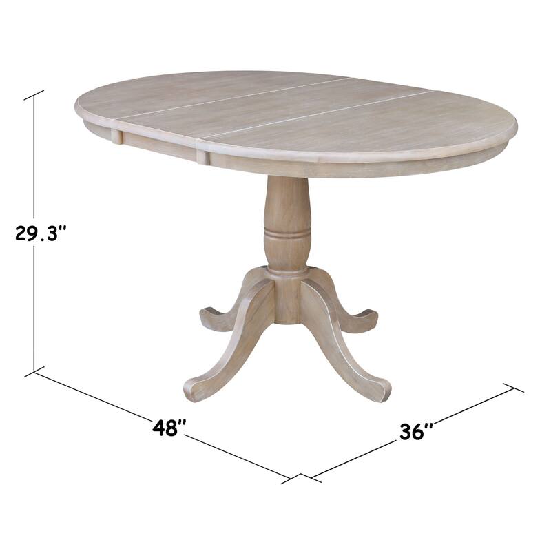 The Gray Barn Jalisco 36-inch Round Top Pedestal Table with 12-inch Leaf