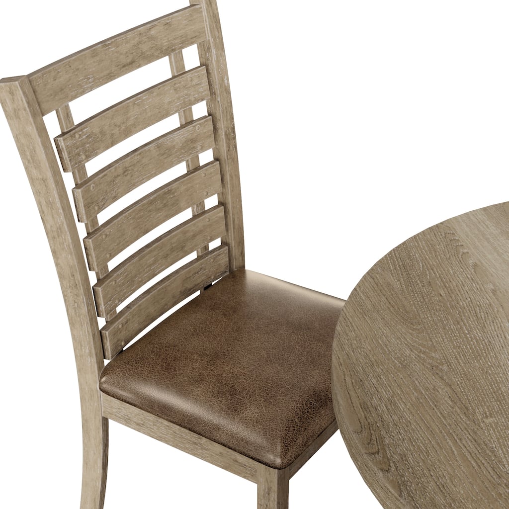 Set of 2 Dining Chairs Farmhouse Rustic