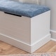 preview thumbnail 3 of 6, Linon Nova L-Shaped Corner Nook with Blue Cushion and Storage