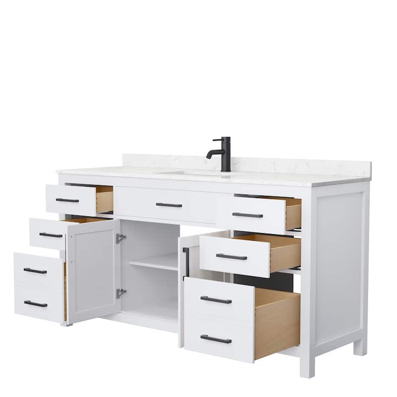 Beckett 66 Inch Single Vanity, Cultured Marble Top