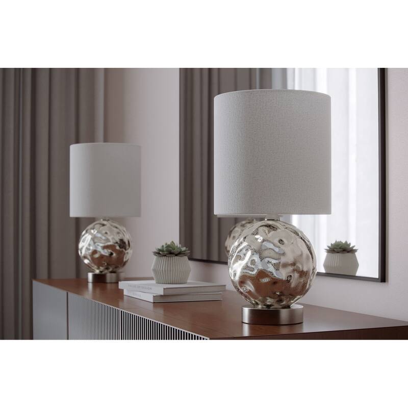 Globe 14.5" Glass Table Lamp (Set of 2)