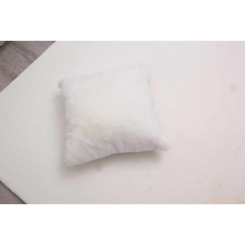 Faux Rabbit Collection Solid Square Pillow - (20" x 20")