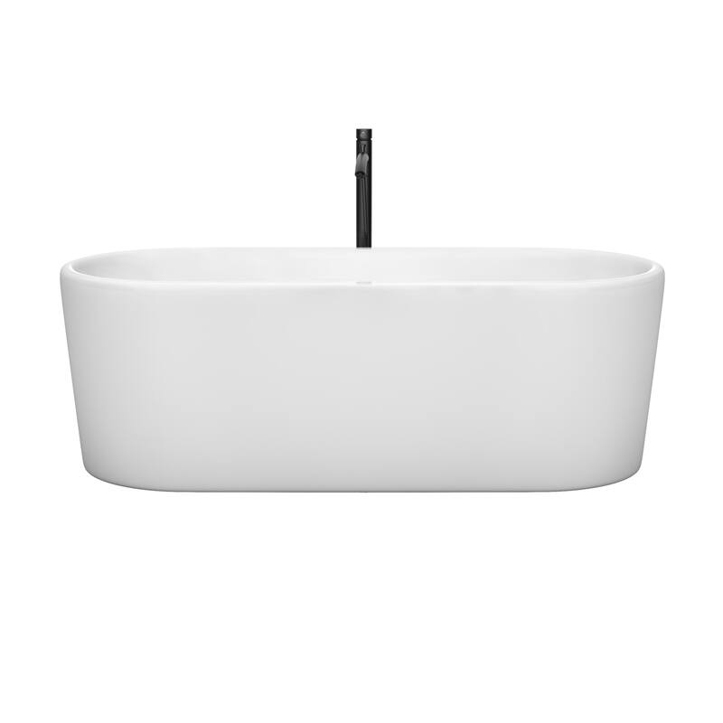 Wyndham Collection Ursula 67" Freestanding Soaking Tub with Tub Filler
