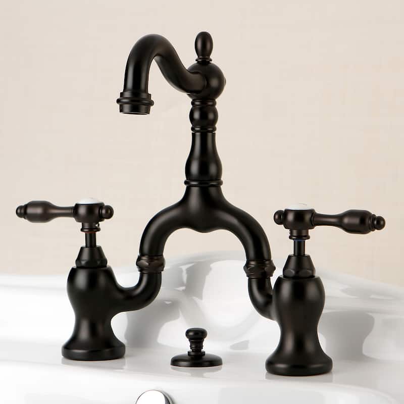 Kingston Brass Tudor Mini-Widespread Bathroom Faucet - Includes Metal