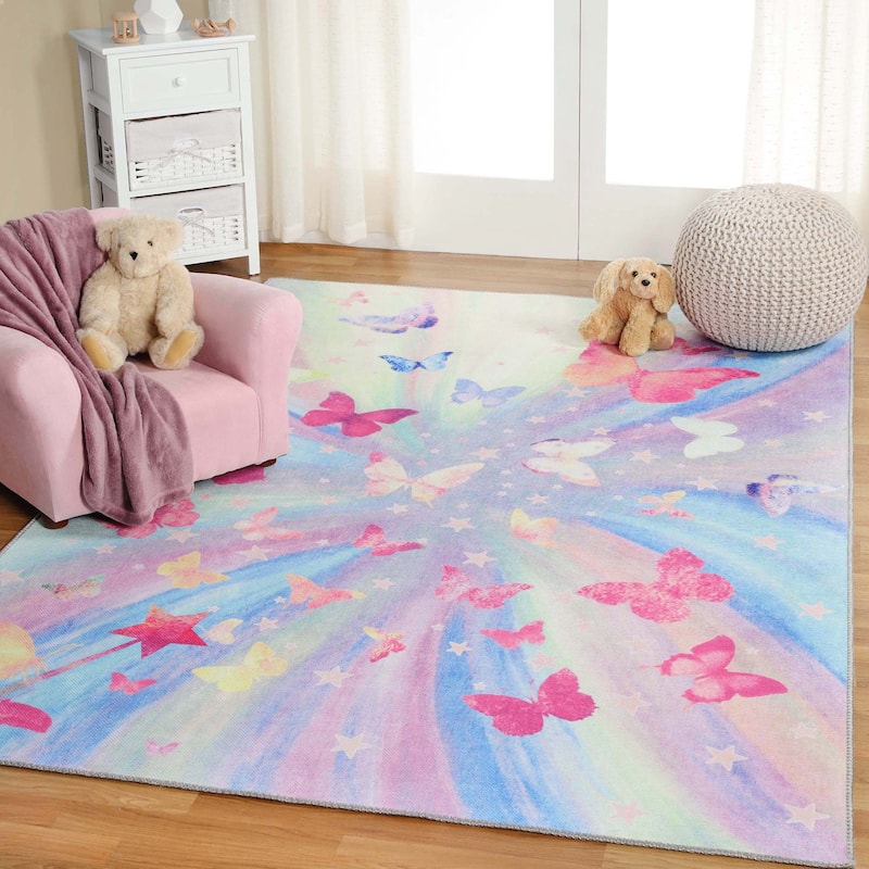 Superior Butterfly Kids Indoor Area Rug