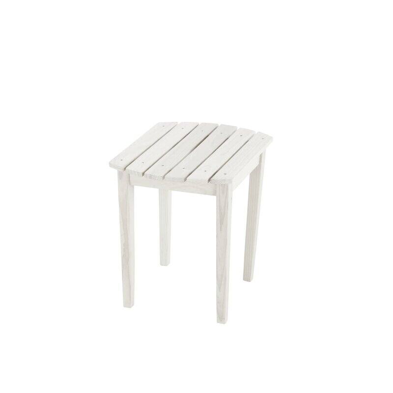 Oceanic Collection Solid Wood Side Table - White
