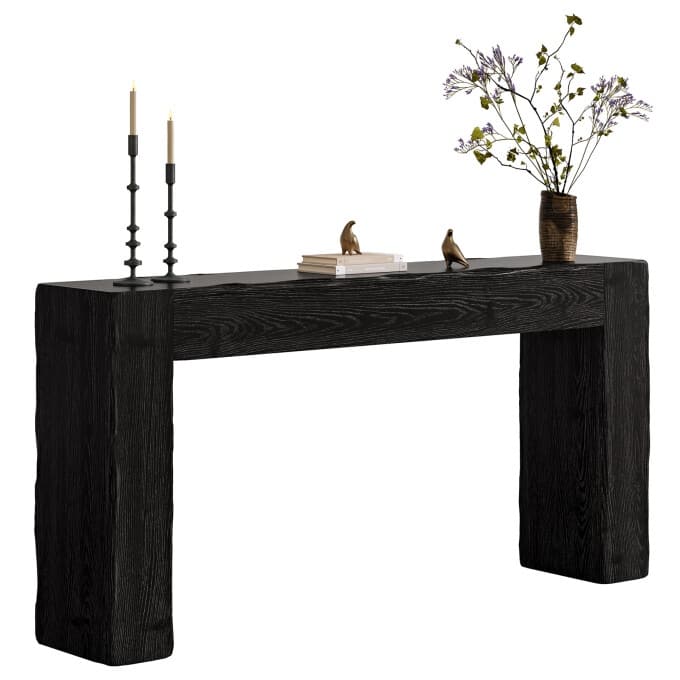 Solid Wood Console Table, 63-inch Farmhouse Entryway Table