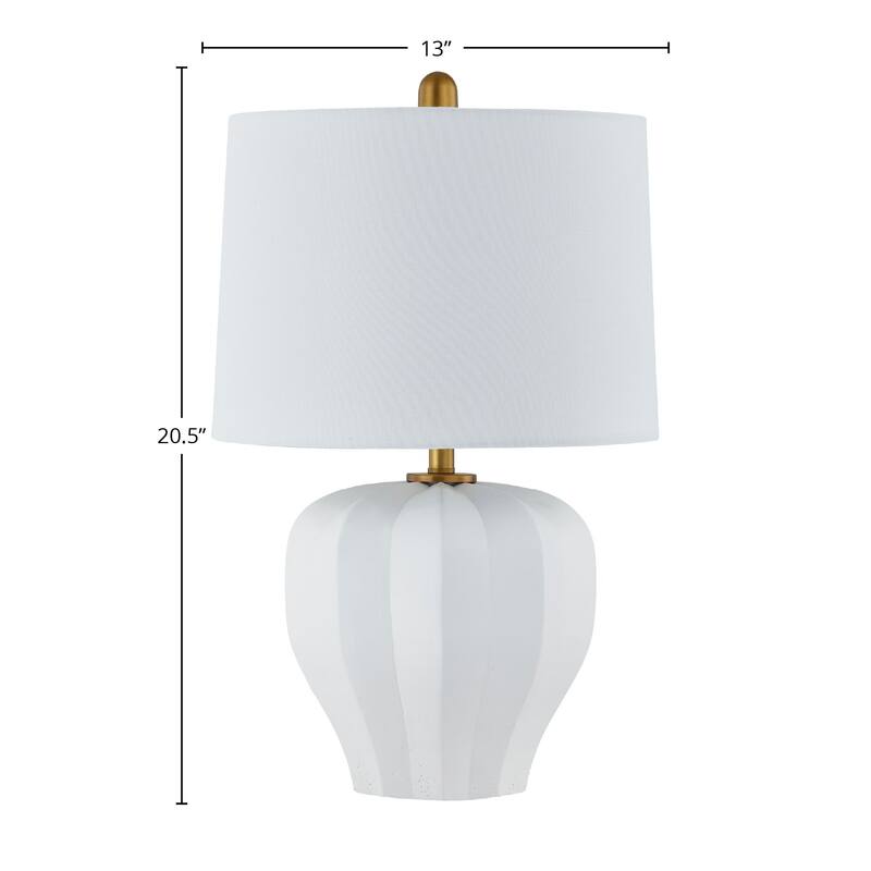 Gwyneth 21" Table Lamp with Linen Shade, White
