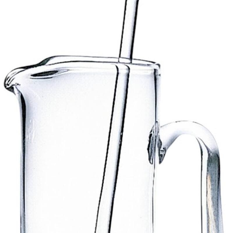 HomeRoots 13" Clear Lead Free Crystal Martini Pitcher And Stirrer