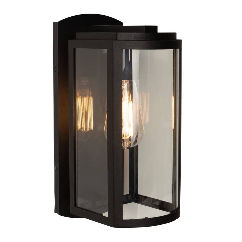 Artcraft Lakewood - 1-Light Outdoor Wall Light - Matte Black - 13"W