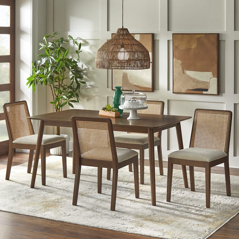 Simple Living Newington Solid Wood Cane Dining Chairs (Set of 2)