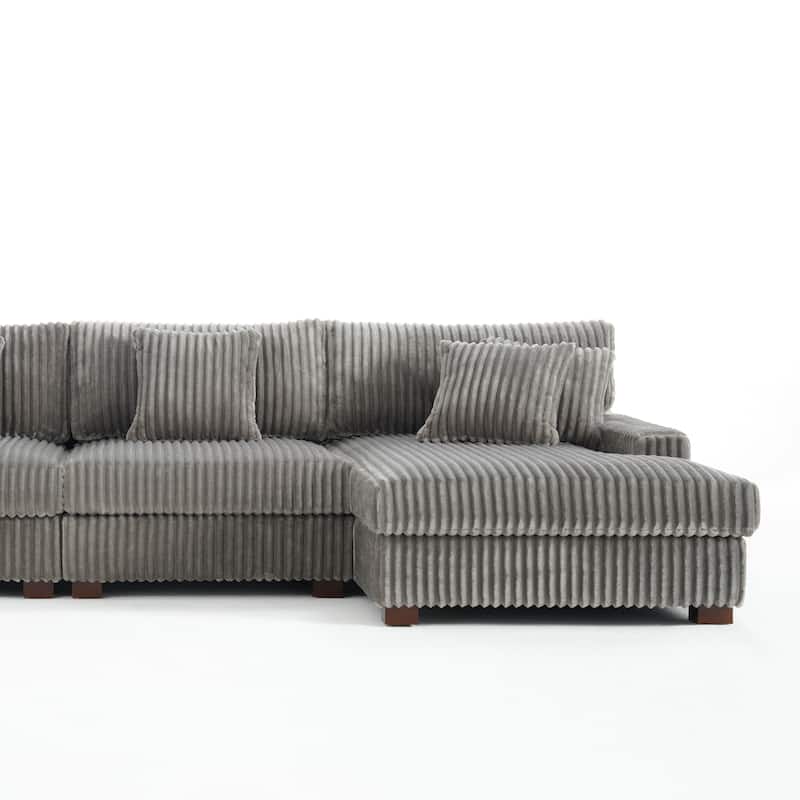 Anne 150" W Oversized Upholstered Modular Sectional Sofa