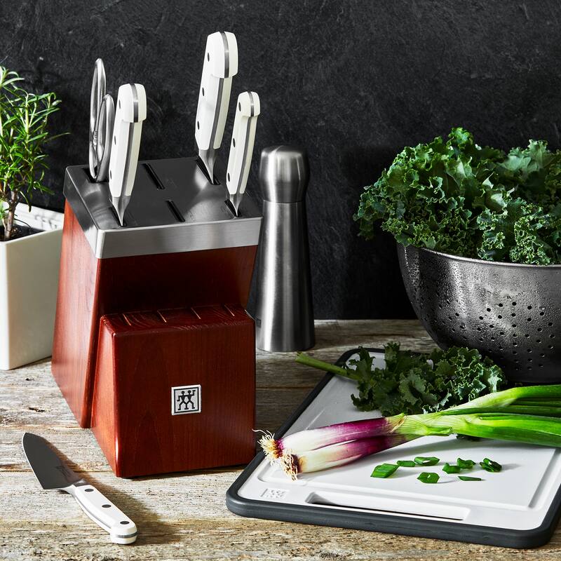 ZWILLING Pro Le Blanc 7-pc Self-Sharpening Knife Block Set