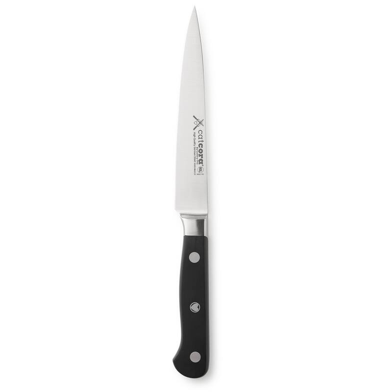 atCora Forged Utility Knife, Professional 6-Inch German Steel Blade, Ergonomic Triple-Rivet Handle, NSF-Certified Kitchen Knife