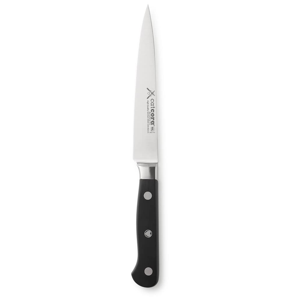atCora Forged Utility Knife, Professional 6-Inch German Steel Blade, Ergonomic Triple-Rivet Handle, NSF-Certified Kitchen Knife