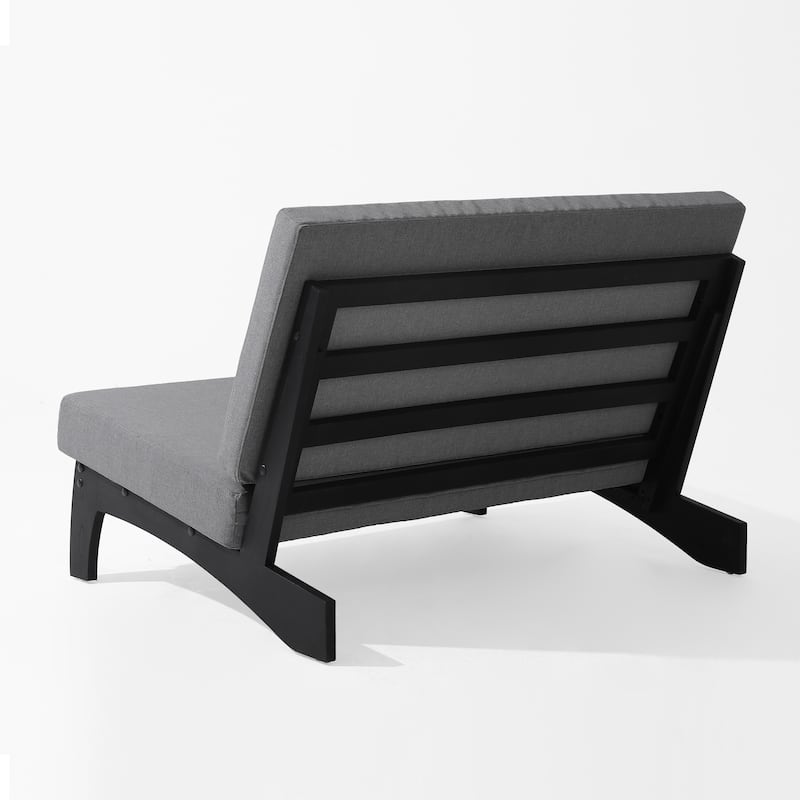 Sectional Wood Furniture 2 Seat Armless Patio Sofa