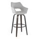 Option Grey Fabric/Walnut Glazed Wood