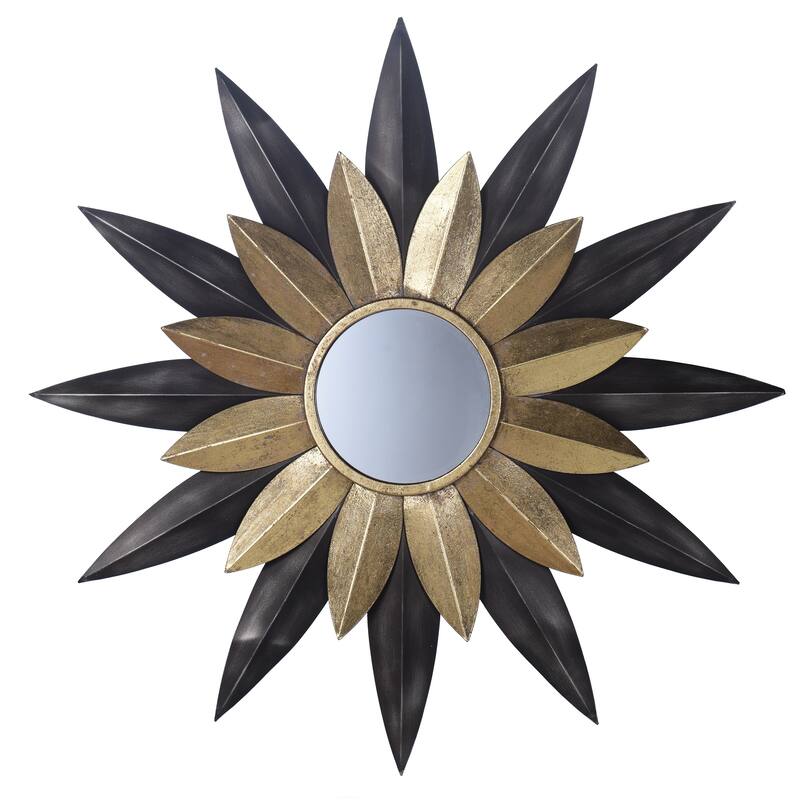 StyleCraft Star Struck Petal Gold and Silver Wall Mirror - Gold/Silver