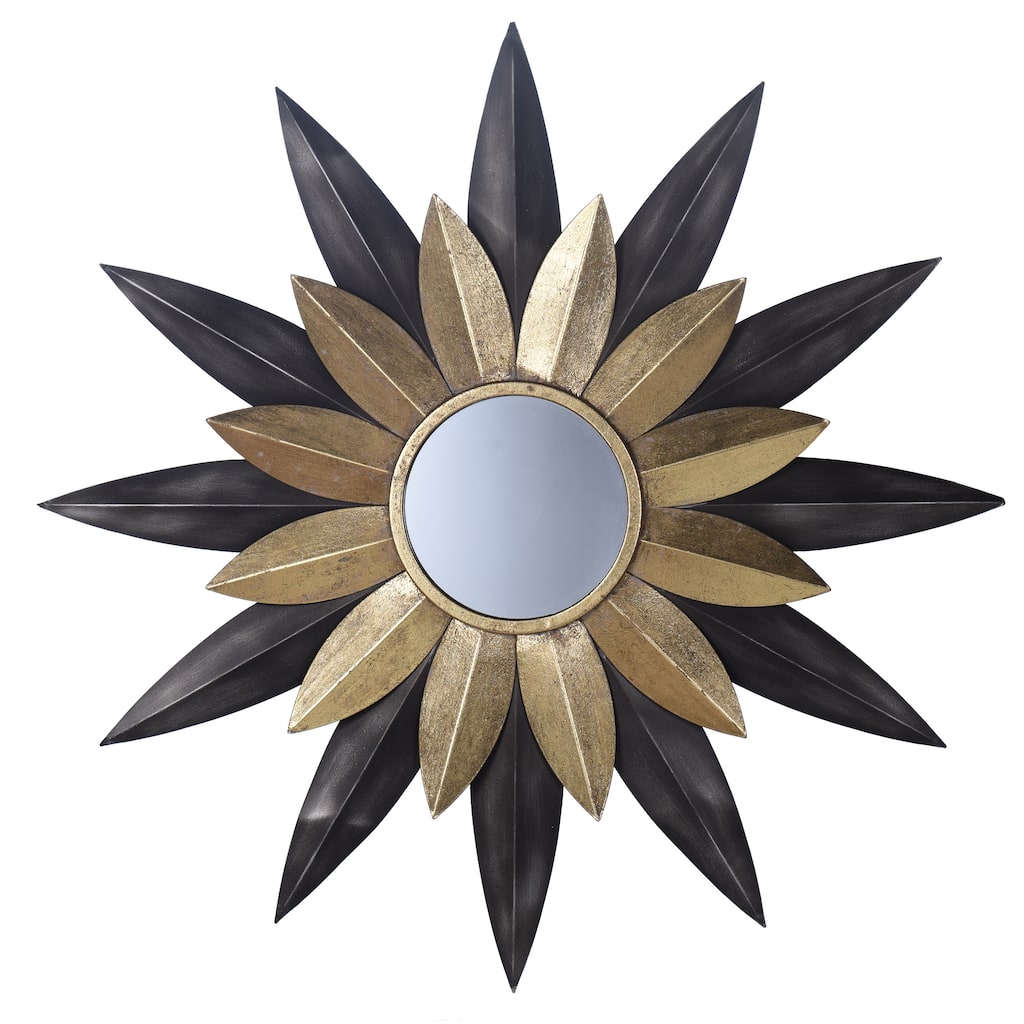 StyleCraft Star Struck Petal Gold and Silver Wall Mirror