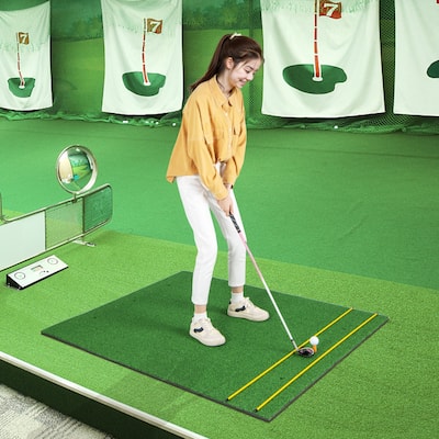 5 x 4 FT Golf Hitting Mat Artificial Turf Golf Training Mat 27/32mm