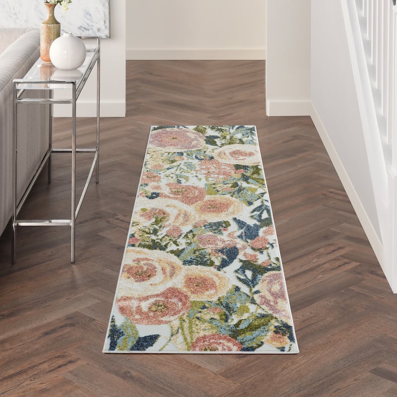 Nourison Trance Contemporary Floral Area Rug