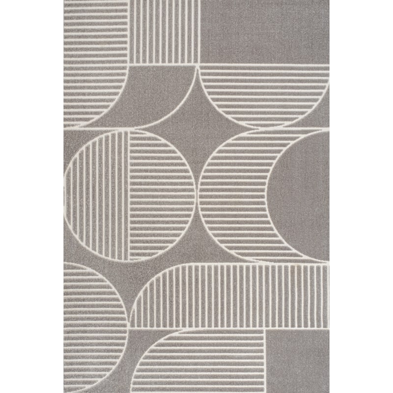 JONATHAN Y Dila Geometric Arch Scandi Striped Ivory/Cream Area Rug - 3 X 5 - Gray/Cream