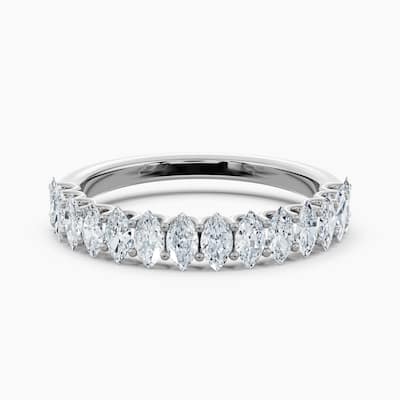 Auriya 14k Gold Marquise North-South Lab Grown Diamond Half Eternity Band 1.40 - 5.25 ct. tw. (F-G, VS)