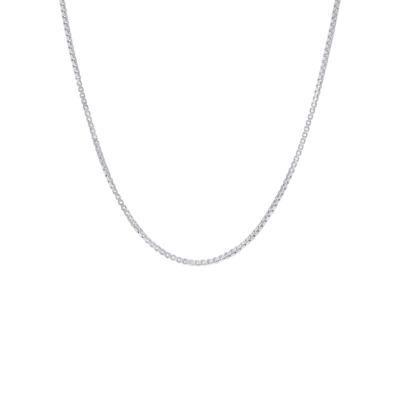 Victoria Townsend .925 Sterling Silver 1.0 MM Diamond Cut BOX Necklace.