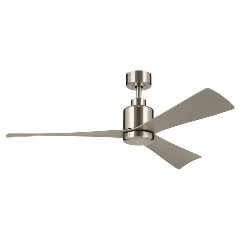 Kichler Lighting True 52 in. Indoor/Outdoor Downrod Mount Ceiling Fan - Brushed Stainless Steel - 52 in