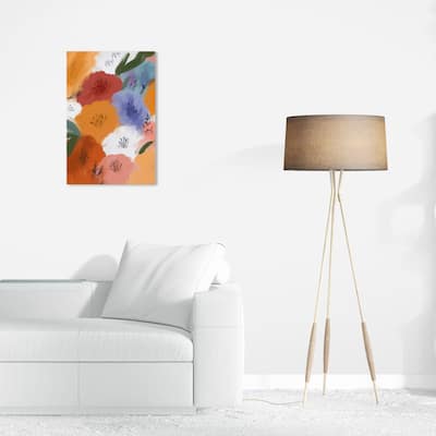 Wynwood Studio Canvas Floral and Botanical Love Copper and Lavender Orange and Modern & Contemporary Wall Art Canvas Print