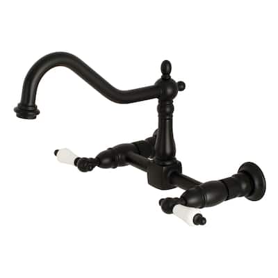 Heritage Two-Handle Wall Mount Bridge Kitchen Faucet