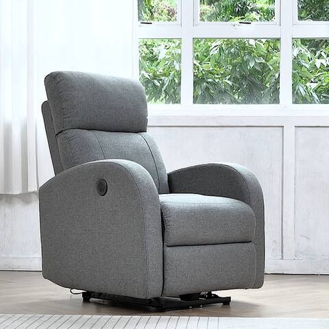 Power Recliner Living Room Fabric Reclining Chair with USB port