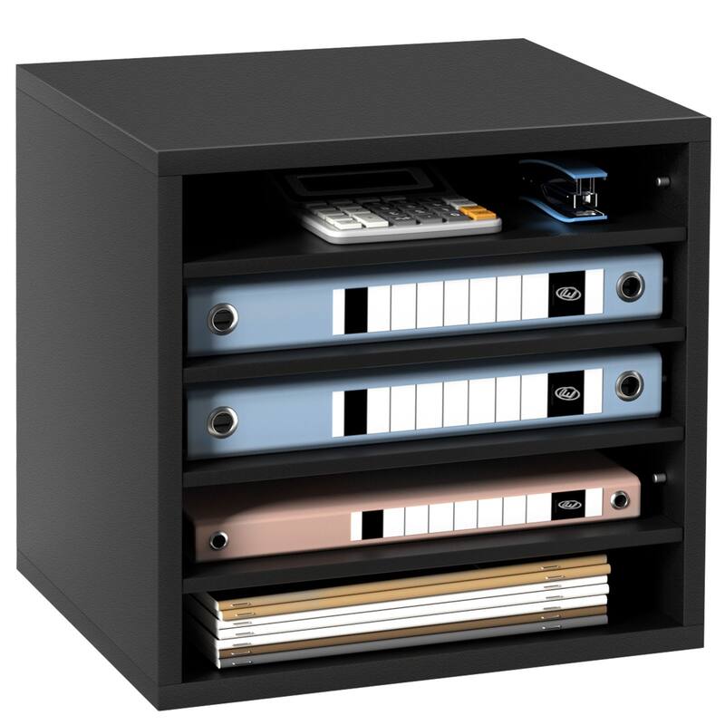 5 Compartments Office Literature Organizers Mailbox with Adjustable and Removable Shelves