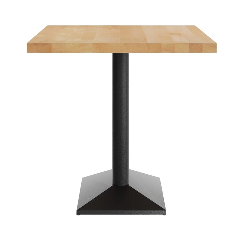 Rectangular Solid Wood Tabletop w/ 27" x 15" Two-Column Dining Height Table Base - 30"W x 48"D x 29.5"H