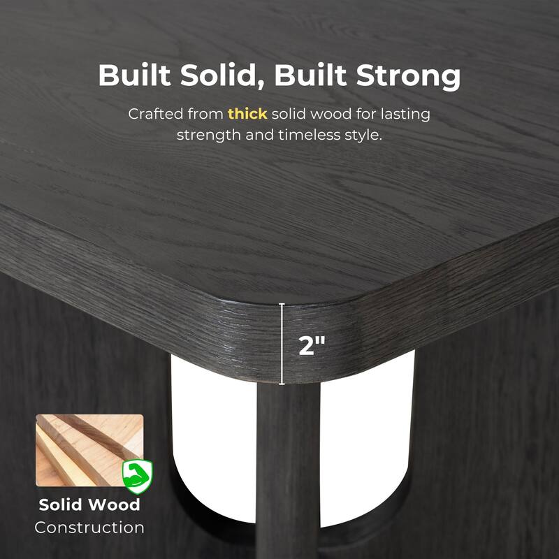 Furniture of America Piez Modern 7-Piece Wood Counter Height Square Dining Set