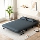 preview thumbnail 2 of 19, 55-Inch Convertible Tri-Fold Sofa Bed With Adjustable Backrest, Pillow, And Chaise Lounge