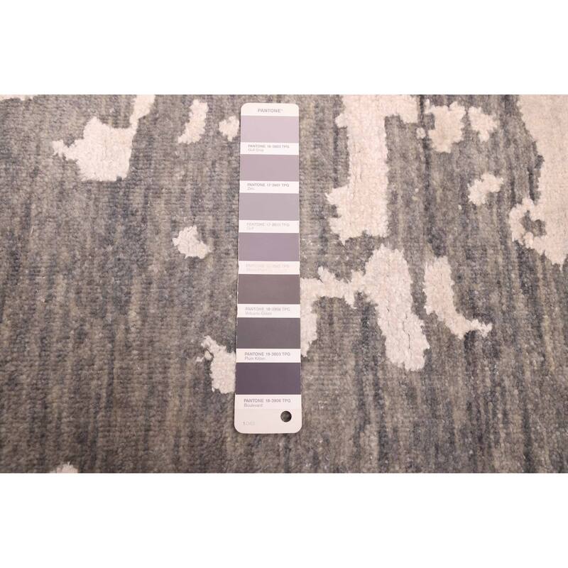 ECARPETGALLERY Hand-knotted Legacy Dark Grey Silk, Wool Rug - 2'5 x 12'3