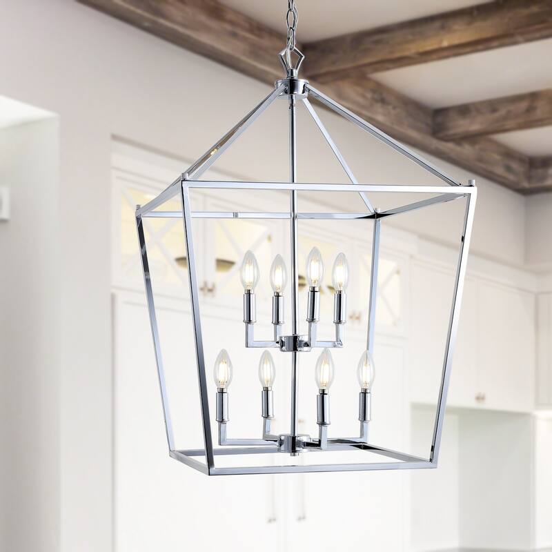 Marion Lantern Metal LED Pendant, by JONATHAN Y