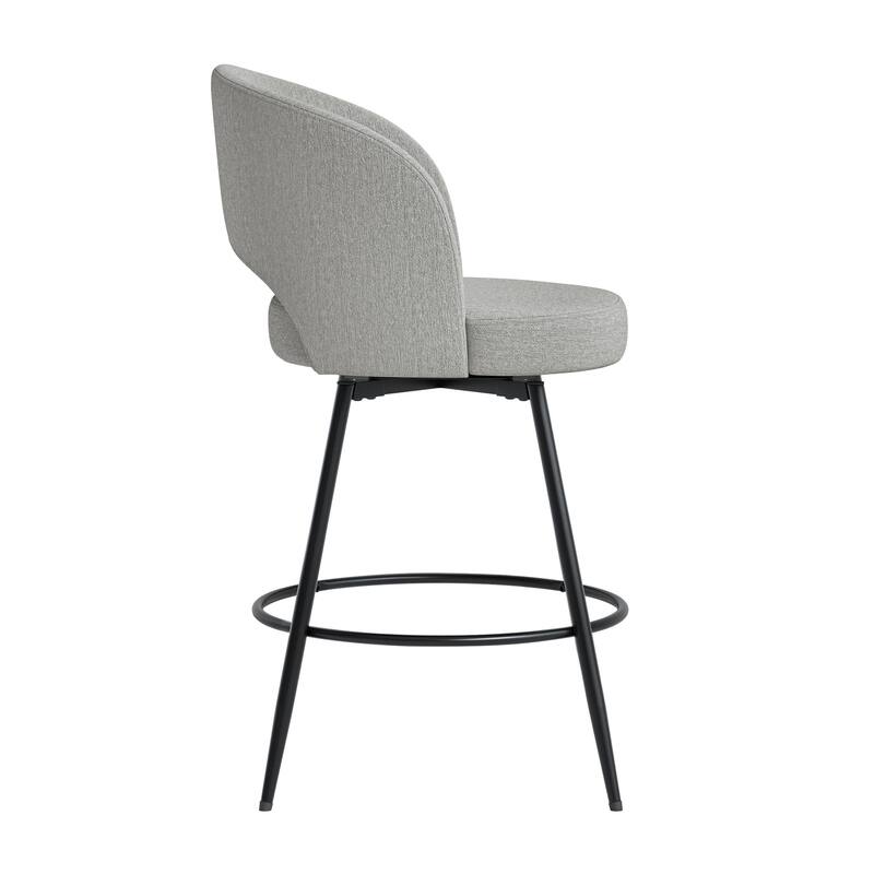 Swivel Bar Stools Set Of 2/3/4, Metal Bar Stools, Modern Upholstered Bar Stools For Kitchen Island - 20.3"W X 20.3"D X 39"H