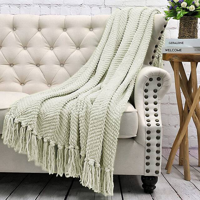 Knitted Tweed Couch Throw