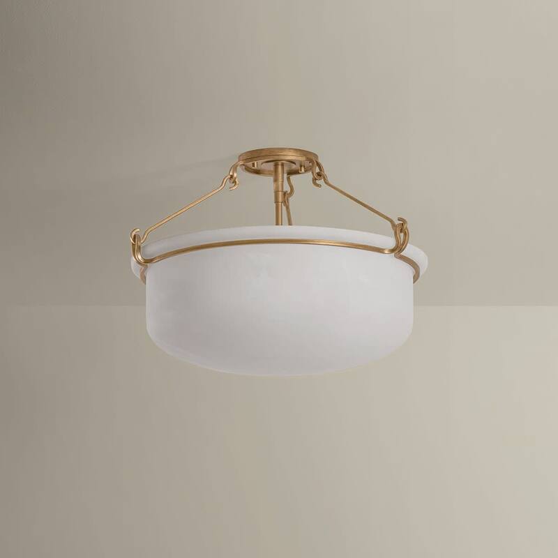 Hudson Valley Lighting 1553 Lowerre 3 Light 22" Wide Semi-Flush Bowl