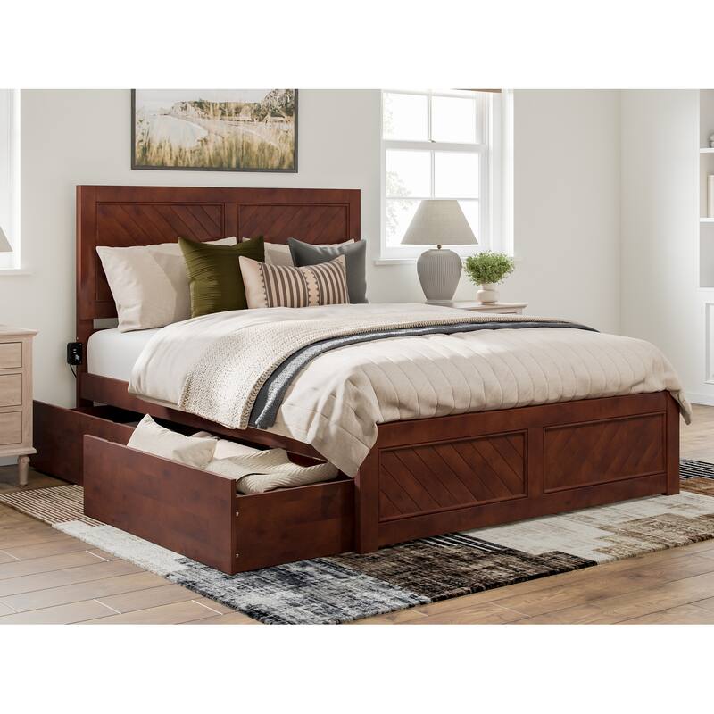 Canyon Platform Bed with Matching Footboard & Storage Drawers